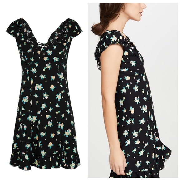 FREE PEOPLE BOHO TIE BACK BOHEMIAN MINI DRESS A2C - Picture 10 of 16